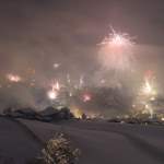 Feuerwerk Ortsblick Wagrain 12 Silvester 2013-14