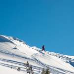 Snowboarder im Pulverschnee am Grießenkareck